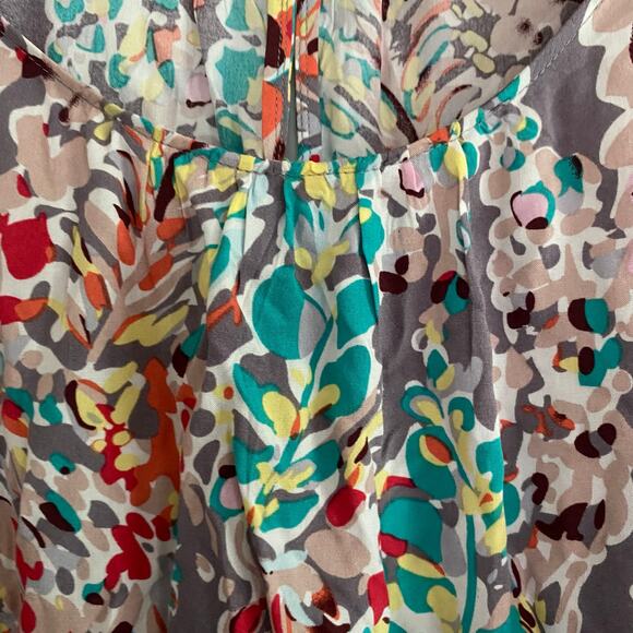 Chic Soul Womans Sleeveless Abstract Floral Top Blouse SZ‎ 1X Summer Beach Flowy - Picture 4 of 8